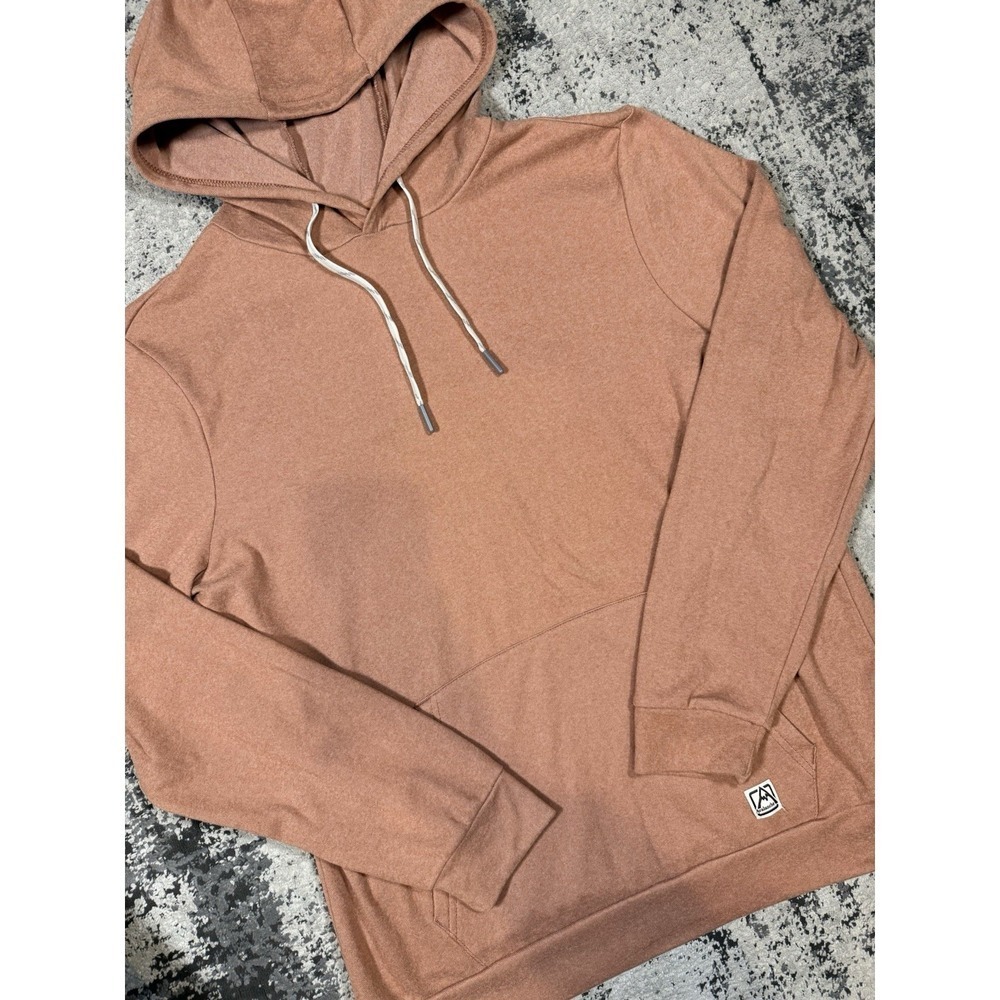 Avalanche Mens Medium Salmon Pink Pullover Hoodie Outdoor Stretch Logo